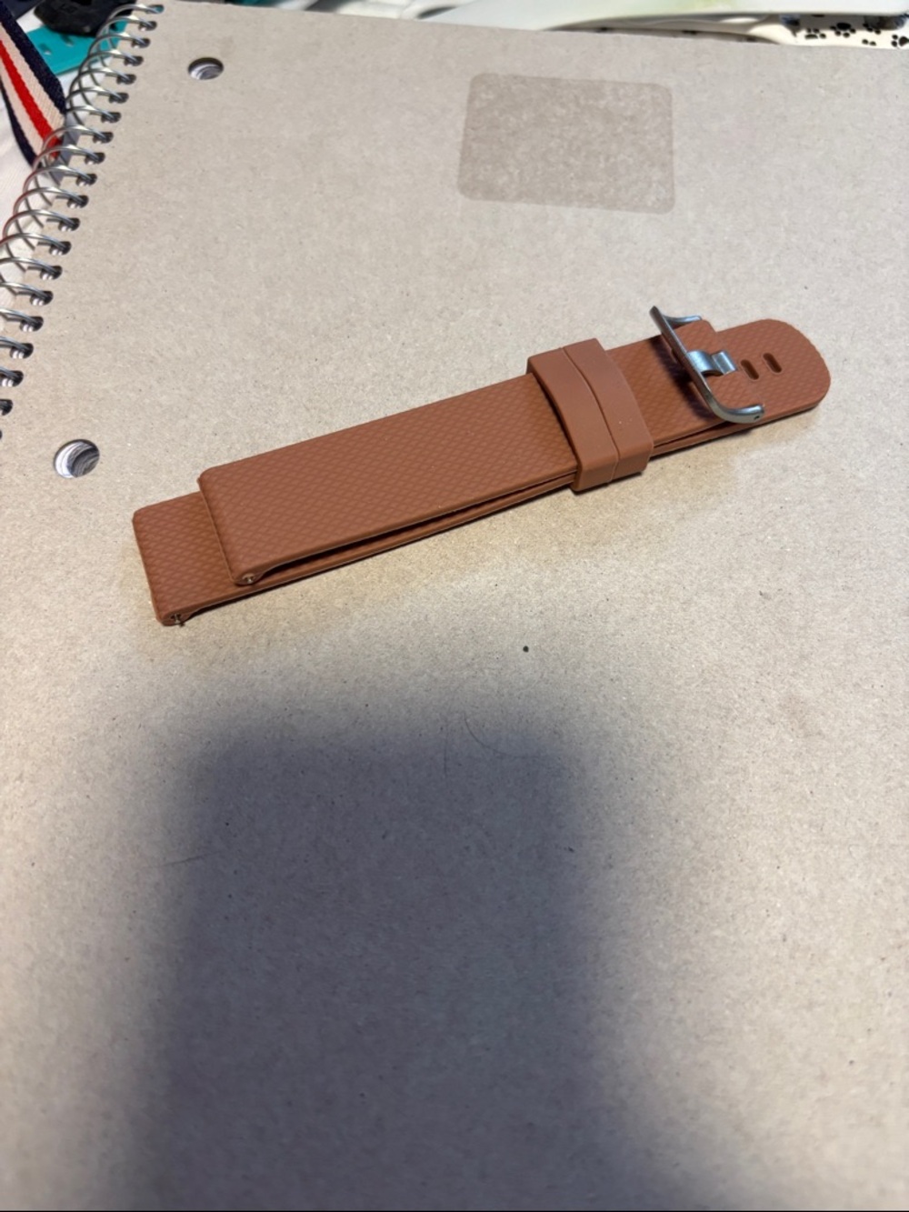 Silicone Watch Strap in Tan/Brown for Apple
